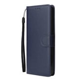 Stuff Certified® Xiaomi Redmi Note 7 Pro Flip Leather Case Wallet - PU Leather Wallet Cover Cas Case Blue