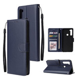 Stuff Certified® Skórzany portfel z klapką Xiaomi Redmi Note 7 - skórzany pokrowiec na portfel Cas Case Blue