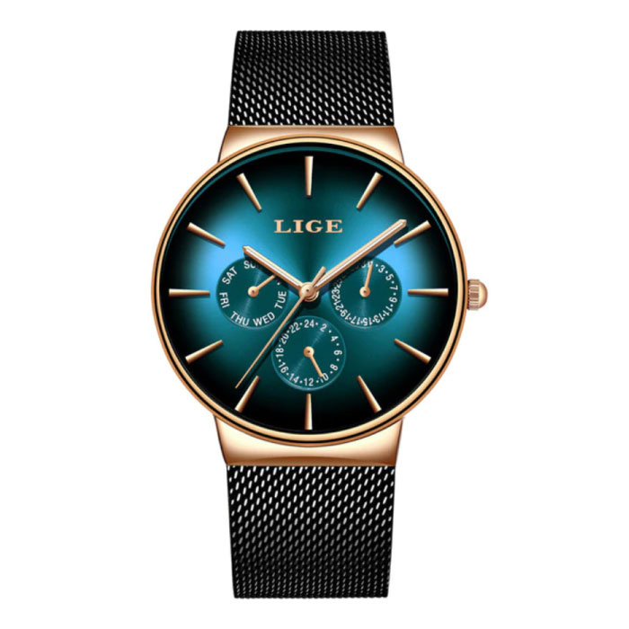 Lige Luxury Watch Men - Anologue Quartz Movement for Men Green