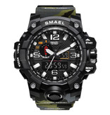 SMAEL Military Dive Watch for Men - Rubber Strap Quartz Movement Analog Digital for Men Khaki Camo