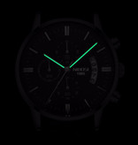 Nibosi Steel Watch for Men - Luxury Strap Anologue Movement for Men Quartz Silver