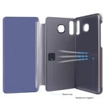 Stuff Certified® Xiaomi Redmi Note 7 Smart Mirror Flip Case Cover Case Blue