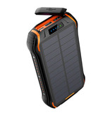 Stuff Certified® Banco de energía solar con 3 puertos 26.800mAh - Linterna incorporada - Cargador de batería de emergencia externo Cargador de batería Sun Orange