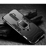 Keysion Coque Xiaomi Redmi Note 7 - Coque Antichoc Magnétique Cas TPU Noir + Béquille