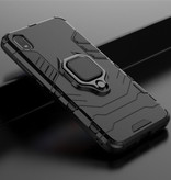 Keysion Xiaomi Mi 9T Hoesje  - Magnetisch Shockproof Case Cover Cas TPU Zwart + Kickstand