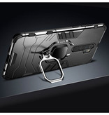 Keysion Xiaomi Redmi Note 9S Case - Magnetische stoßfeste Gehäuseabdeckung Cas TPU Blue + Kickstand