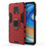 Keysion Coque Xiaomi Mi 9T - Coque Antichoc Magnétique Cas TPU Rouge + Béquille