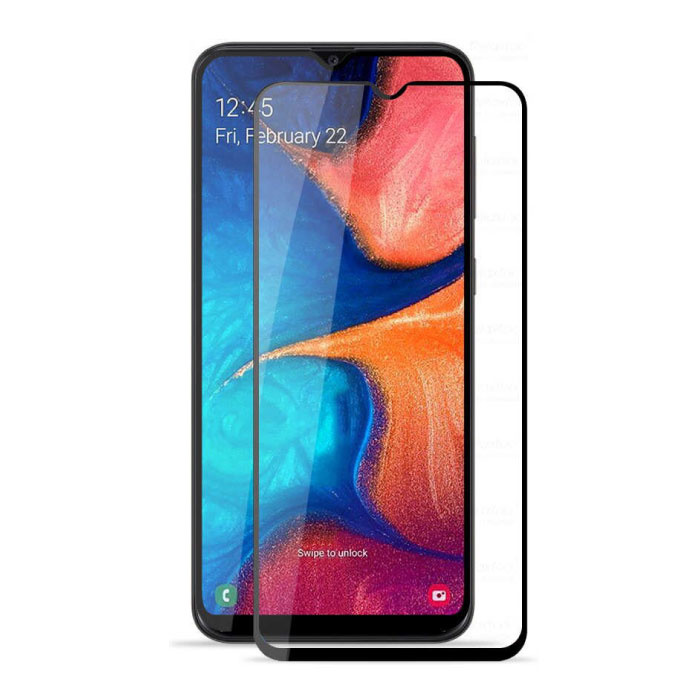 Samsung Galaxy A20 Protector de pantalla de cubierta completa 9D Gafas de vidrio templado con película de vidrio templado