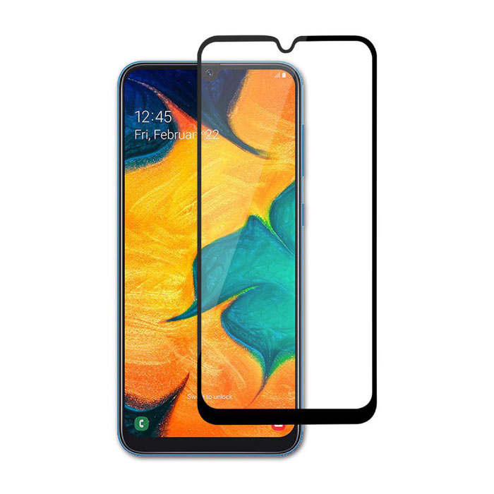 Samsung Galaxy A30 Protector de pantalla de cubierta completa 9D Película de vidrio templado Gafas de vidrio templado