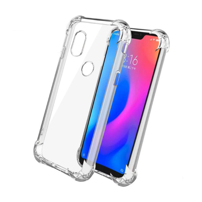 Przezroczysty pokrowiec zderzaka Xiaomi Redmi 6 Pro - przezroczysty pokrowiec Silikon TPU Anti-Shock