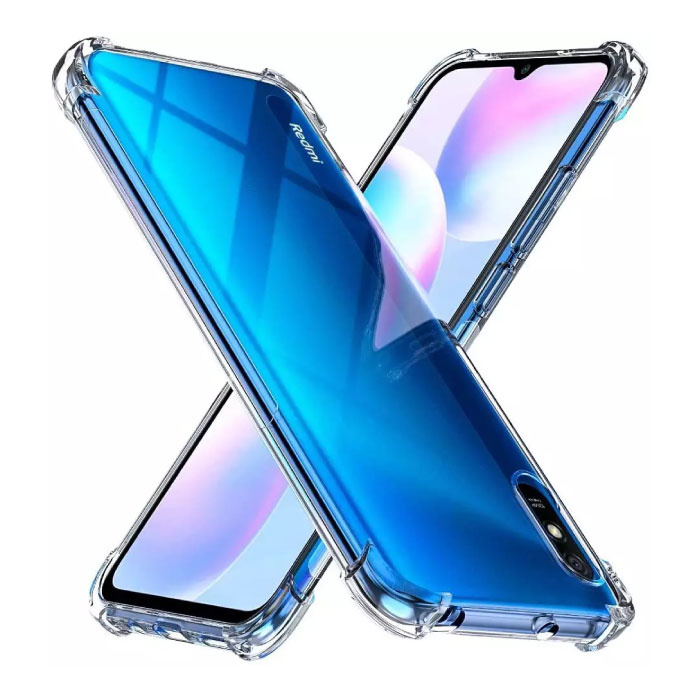 Custodia protettiva trasparente per Xiaomi Redmi 9 - Cover trasparente in silicone TPU anti-shock