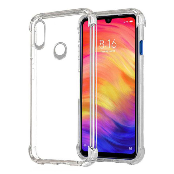 Przezroczysty pokrowiec na zderzak Xiaomi Redmi Note 7 - przezroczysty pokrowiec Silikon TPU Anti-Shock