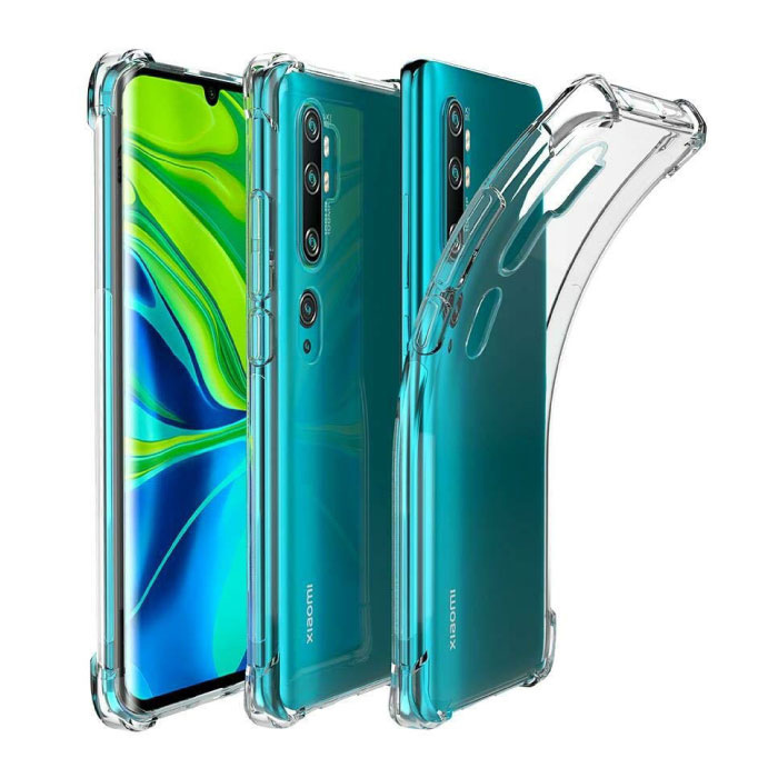 Przezroczysty zderzak Xiaomi Mi Note 10 - przezroczysty pokrowiec Silikon TPU Anti-Shock