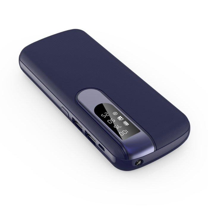 Powerbank 50,000mAh Doble puerto USB 2x - Pantalla LED y linterna - Cargador de batería de emergencia externo Cargador de batería Azul