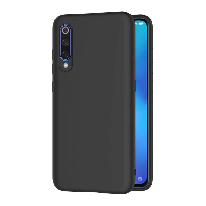 HATOLY Xiaomi Redmi Note 9 Pro Max Ultraslim Silikongehäuse TPU-Gehäuseabdeckung Schwarz