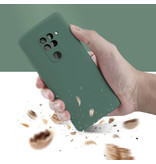 HATOLY Xiaomi Redmi 9C Funda de silicona ultradelgada TPU Cubierta de la caja Verde oscuro