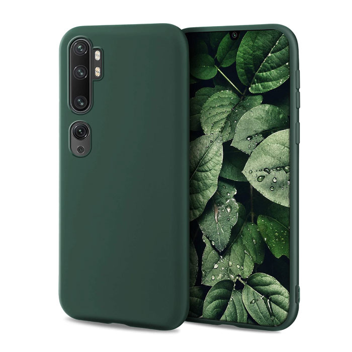 HATOLY Custodia in TPU per Xiaomi Redmi Note 9 Custodia in silicone ultrasottile Verde scuro
