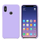 HATOLY Etui silikonowe do Xiaomi Mi Note 10 Ultraslim Pokrowiec z TPU w kolorze fioletowym
