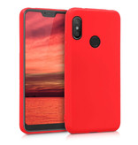 HATOLY Xiaomi Mi 10 Ultraslim Silicone Hoesje TPU Case Cover Rood