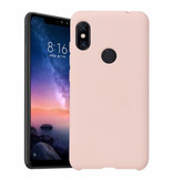 HATOLY Etui silikonowe Ultra cienkie etui Xiaomi Redmi Note 8 z TPU w kolorze różowym