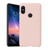 HATOLY Xiaomi Redmi Note 8 Pro Ultraslim Silicone Case TPU Case Cover Pink