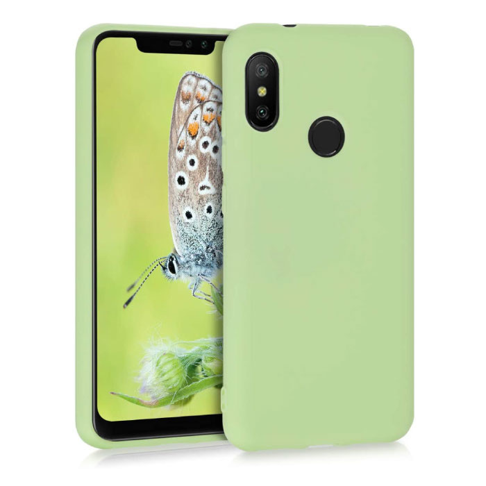 HATOLY Xiaomi Redmi 9A Housse en silicone ultra-mince Housse en TPU Vert