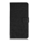 Stuff Certified® Xiaomi Mi A3 Lite Leather Flip Case Wallet - PU Leather Wallet Cover Cas Case Black