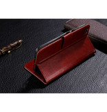 Stuff Certified® Skórzany portfel z klapką Xiaomi Mi A3 - portfel ze skóry PU Pokrowiec Cas w kolorze czarnym