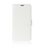 Stuff Certified® Funda con tapa de cuero para Xiaomi Mi A2 - Cartera de cuero PU Funda Cas Case Blanco