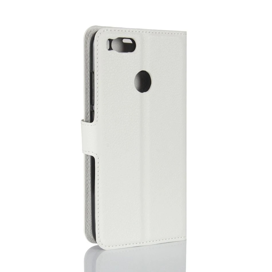 Stuff Certified® Étui à rabat en cuir Xiaomi Mi 10 - Étui à rabat en cuir PU Blanc