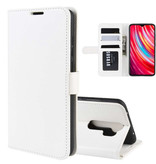 Stuff Certified® Funda con tapa de cuero para Xiaomi Redmi 9A - Funda con tapa de cuero PU Funda Cas Blanco