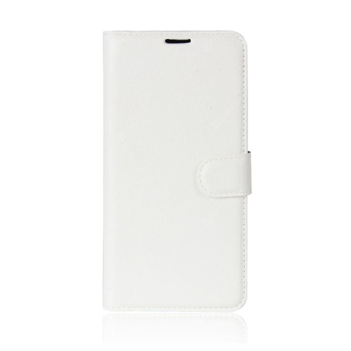 Xiaomi Redmi 8A Leren Flip Case Portefeuille - PU Leer Wallet Cover Cas Hoesje Wit
