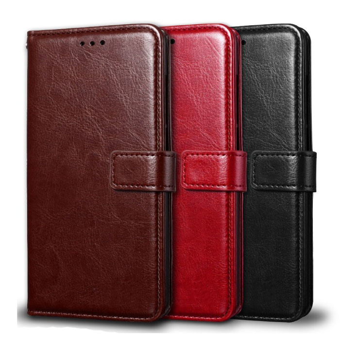 Stuff Certified® Xiaomi Redmi Note 9S Portafoglio con custodia in pelle Flip - Custodia con custodia in pelle PU Custodia bianca