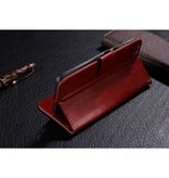 Stuff Certified® Étui à rabat en cuir Xiaomi Mi 9 - Étui portefeuille en cuir PU Marron