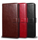 Stuff Certified® Xiaomi Redmi Note 6 Flip Leather Case Wallet - PU Leather Wallet Cover Cas Case Red