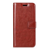 Stuff Certified® Étui en cuir à rabat Xiaomi Redmi Note 5 Pro - Étui en cuir PU avec étui en cuir rouge
