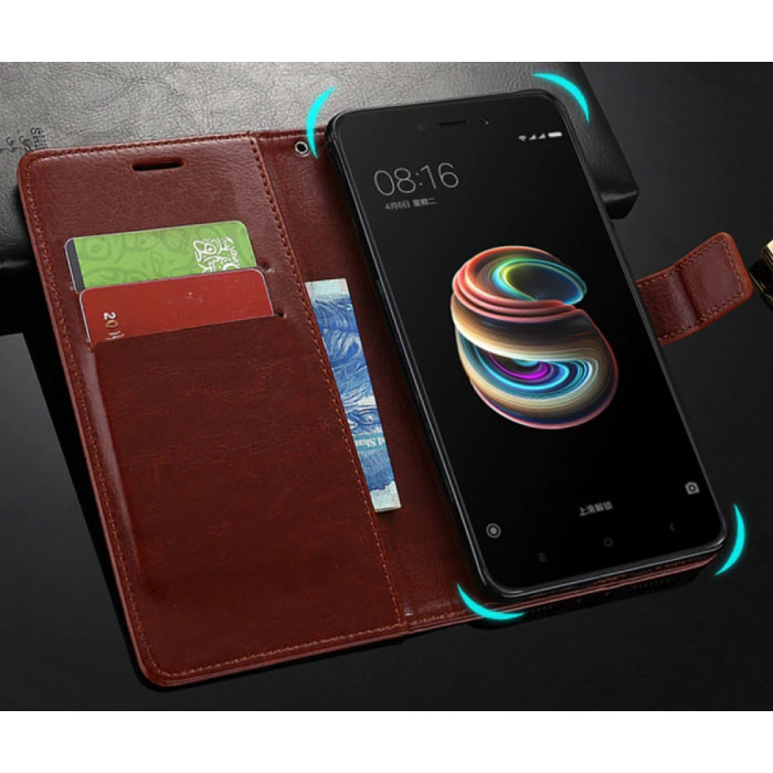 Stuff Certified® Xiaomi Mi 9T Leather Flip Case Wallet - PU Leather Wallet Cover Cas Case Red