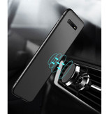 USLION Samsung Galaxy S9 Plus magnetische ultradünne Hülle - Hartmatte Hülle schwarz