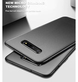 USLION Custodia magnetica ultra sottile per Samsung Galaxy S10E - Cover rigida opaca nera