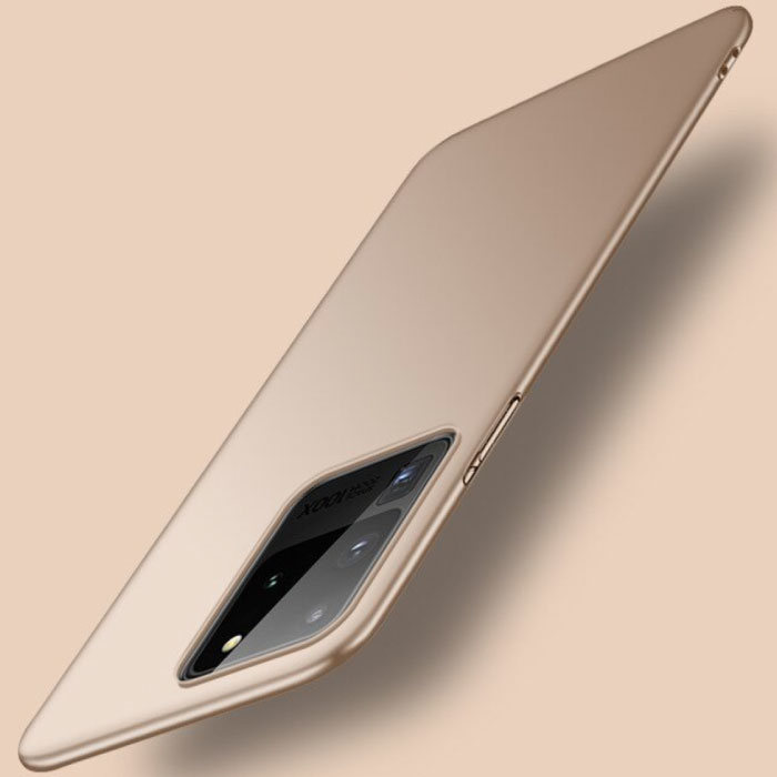 Coque Ultra Fine Magnétique pour Samsung Galaxy S20 - Coque Rigide Mat Or