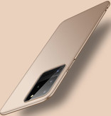 USLION Coque Magnétique Ultra Fine pour Samsung Galaxy Note 10 Plus - Coque Rigide Mat Or