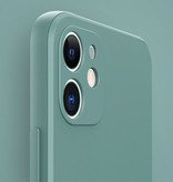 MaxGear Custodia in silicone quadrata per iPhone 6 - Cover liquida morbida opaca nera