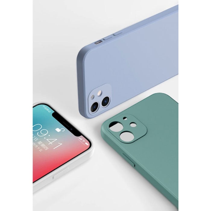 Funda Carcasa azul silicona iPhone 11