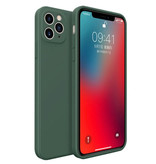 MaxGear Custodia in silicone quadrata per iPhone XS Max - Cover liquida morbida opaca Verde scuro