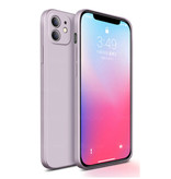 MaxGear Funda de Silicona Cuadrada para iPhone 12 Pro Max - Funda Suave Mate Funda Líquida Gris