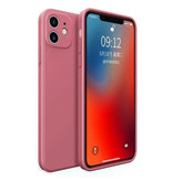 MaxGear Custodia in silicone quadrata per iPhone X - Cover liquida morbida opaca Rosa