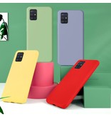 HATOLY Samsung Galaxy M51 Silicone Hoesje - Zachte Matte Case Liquid Cover Donkergroen