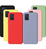 HATOLY Samsung Galaxy M30S Silicone Hoesje - Zachte Matte Case Liquid Cover Grijs