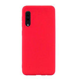 HATOLY Coque en Silicone Samsung Galaxy M30S - Coque Souple Matte Liquid Cover Rouge