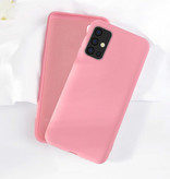 HATOLY Custodia in silicone per Samsung Galaxy M21 - Cover liquida morbida opaca rosa